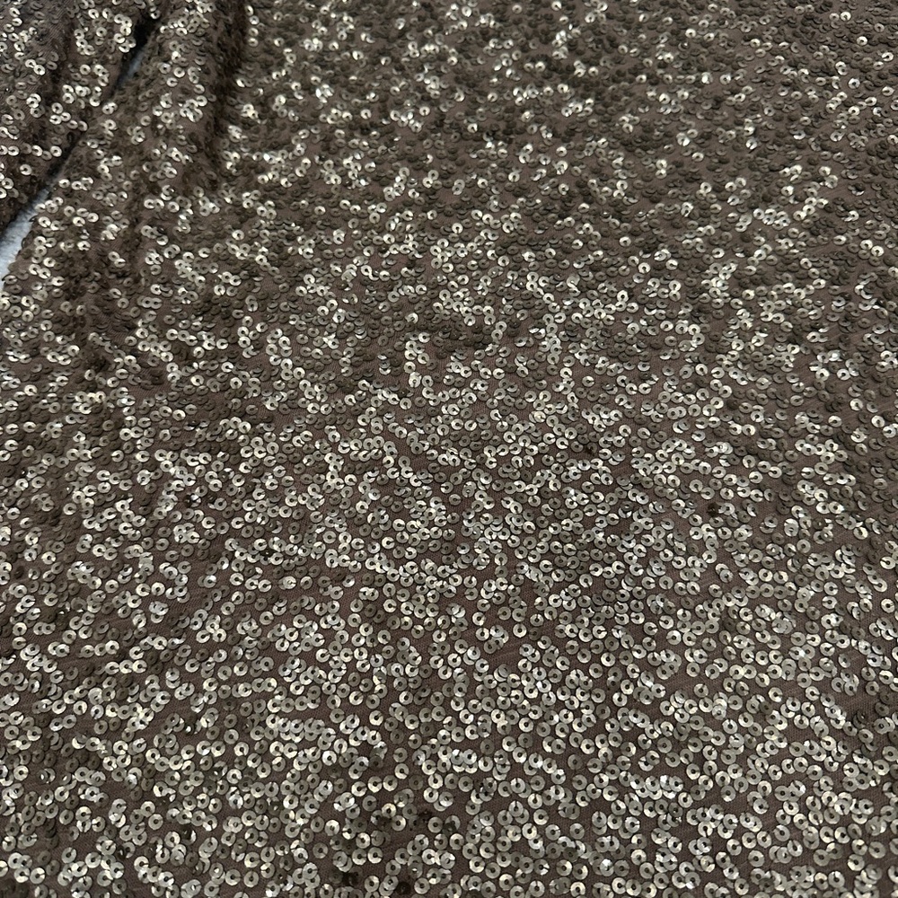 J.Crew Women's Gold Sequins Embellished Long Sleeve Top - Picture 3 of 4